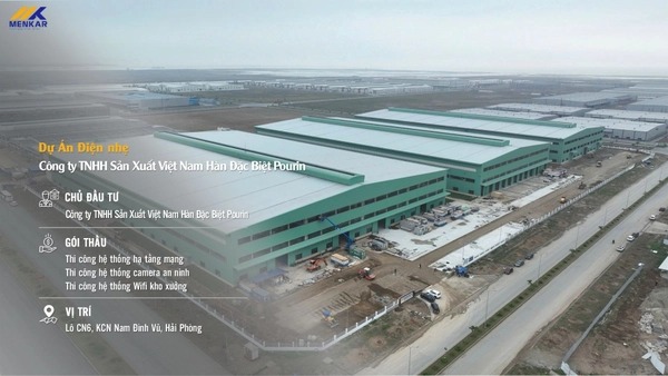 Dự Án Công Ty TNHH Sản Xuất Việt Nam Hàn Đặc Biệt Pourin – KCN Nam Đình Vũ, Hải Phòng