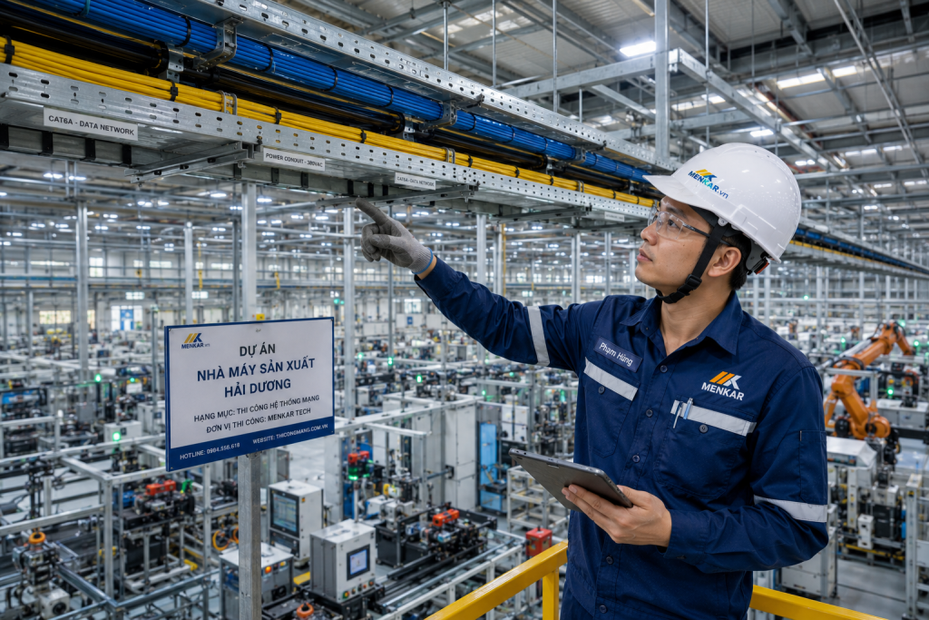 Thi công cáp mạng Hải Dương