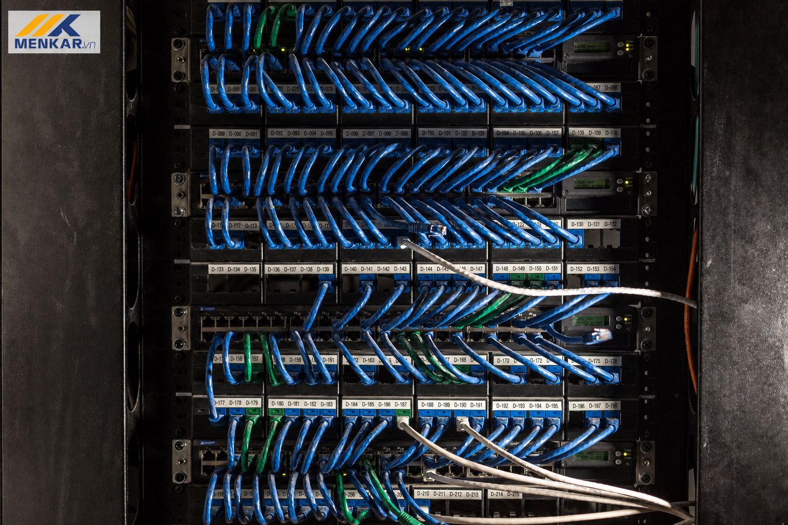 Tủ rack và hệ thống cáp mạng được quản lý khoa học tại Kiến An